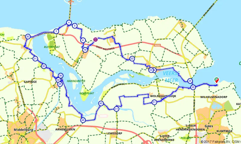 Route in Zeeland