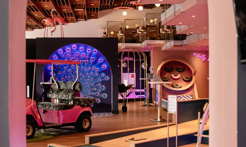 Foto van de minigolfbanen