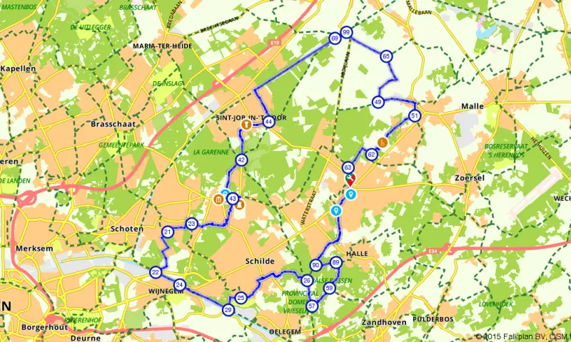 Route in het buitenland