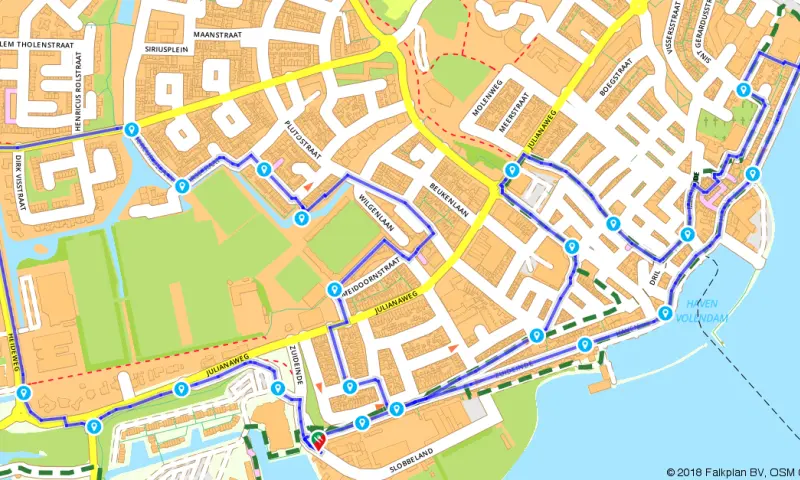 Route in Noord-Holland