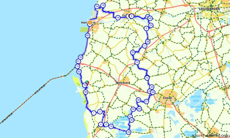 Route in Friesland