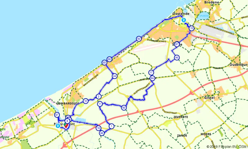 Route in het buitenland
