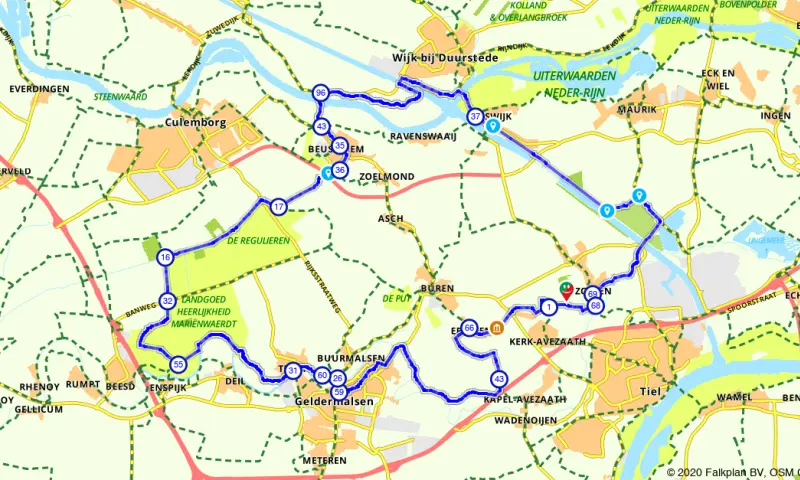 Route in Gelderland