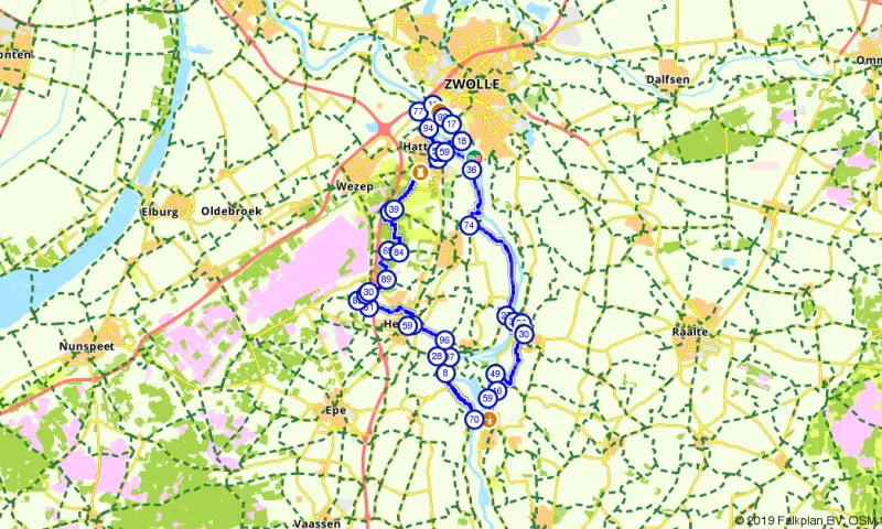 Route in Gelderland