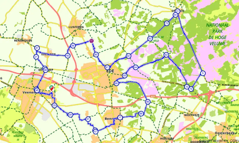 Route in Utrecht