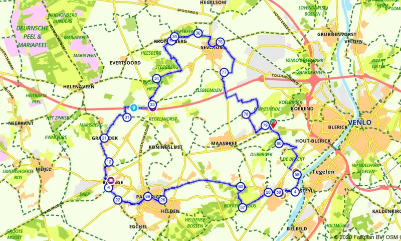 Route in Limburg