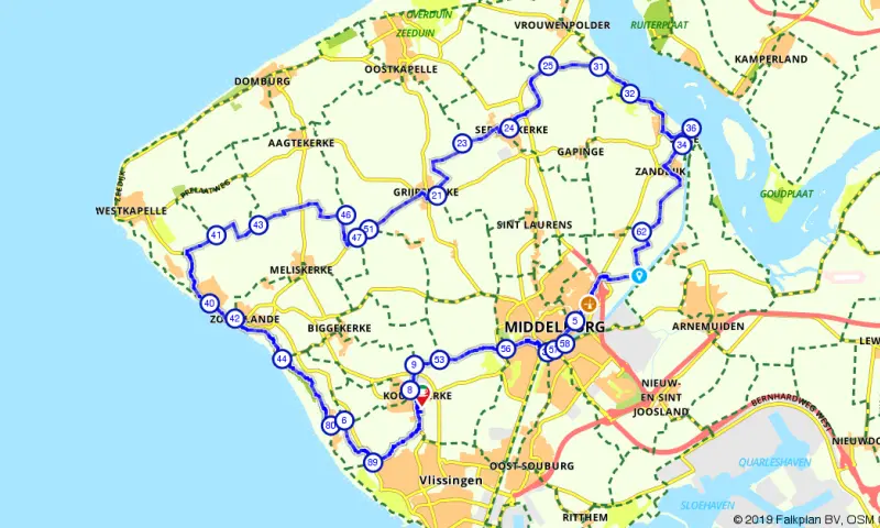 Route in Zeeland