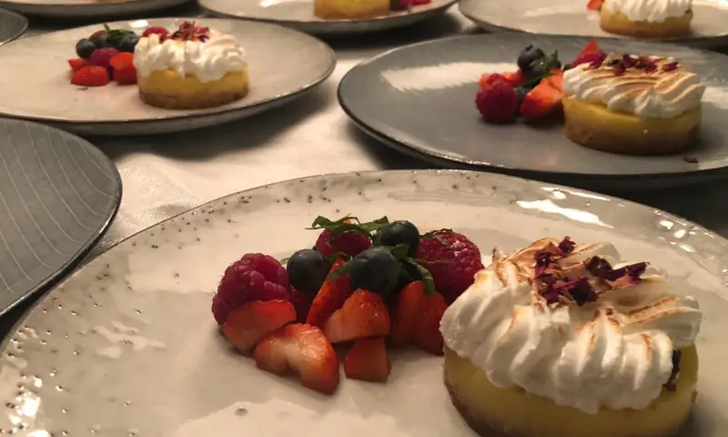 Desert toetjes aardbeijen