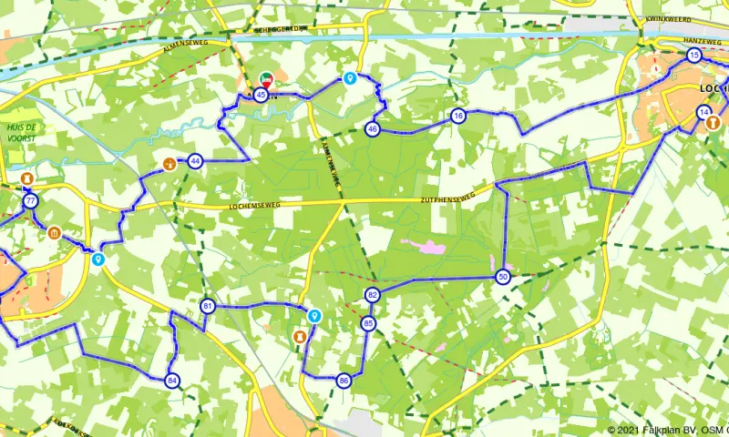 Route in Gelderland