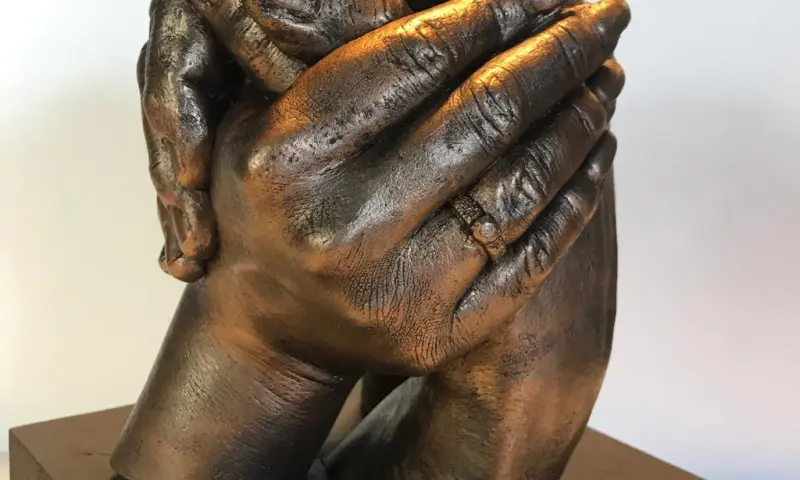 Afdruk van bay handje en -voetje
