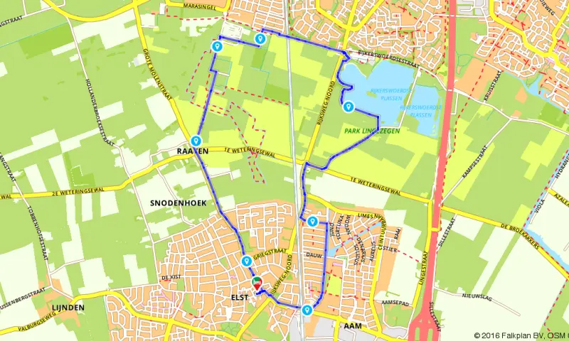 Route in Gelderland