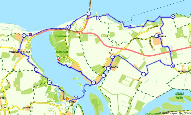 Fietsroute Veerse Meer