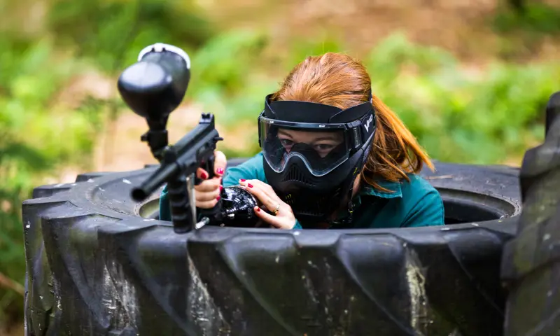 Schieten tijdens paintball