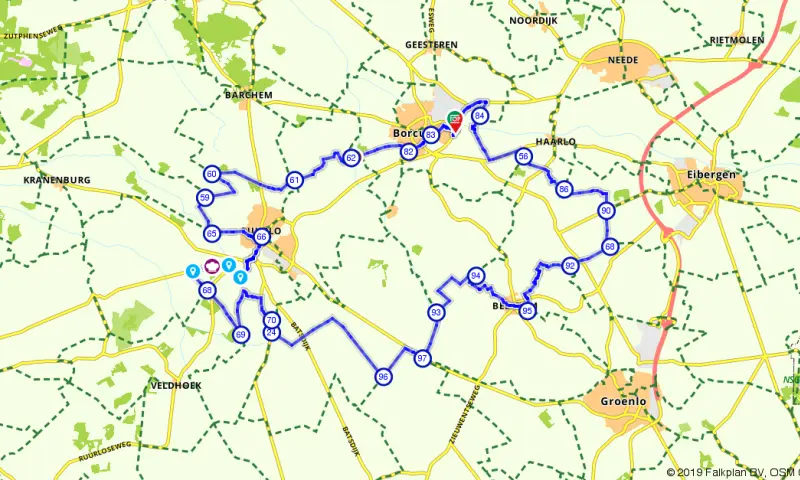 Route in Gelderland