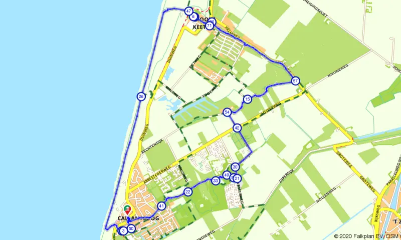 Route in Noord-Holland