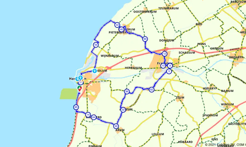 Route in Friesland