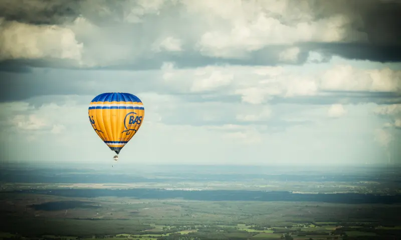 Uitzicht tijdens ballonvaart