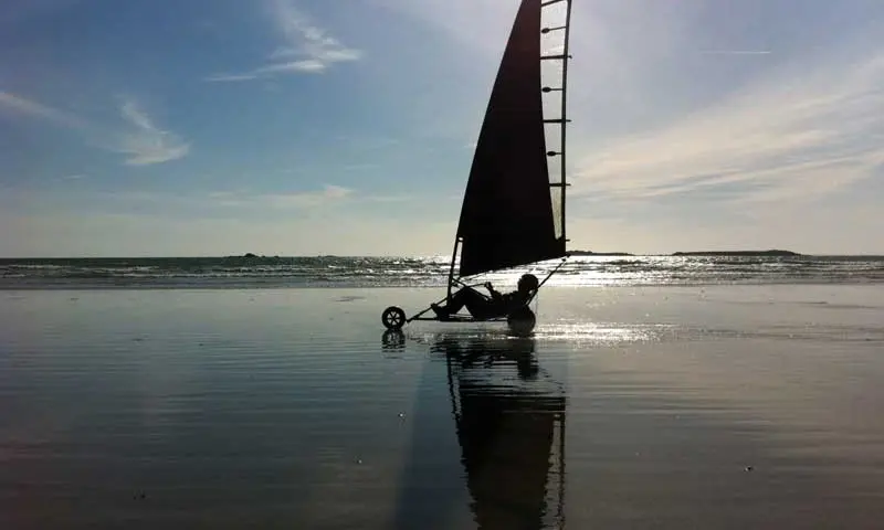 Blokzeilen op het strand