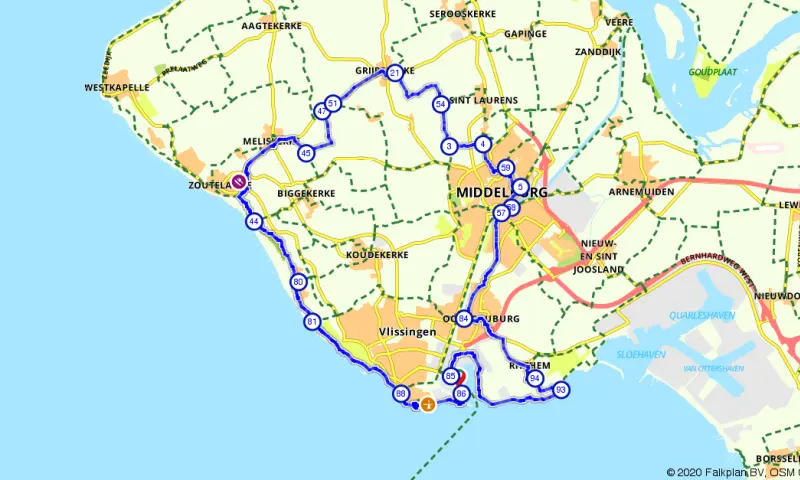 Route in Zeeland