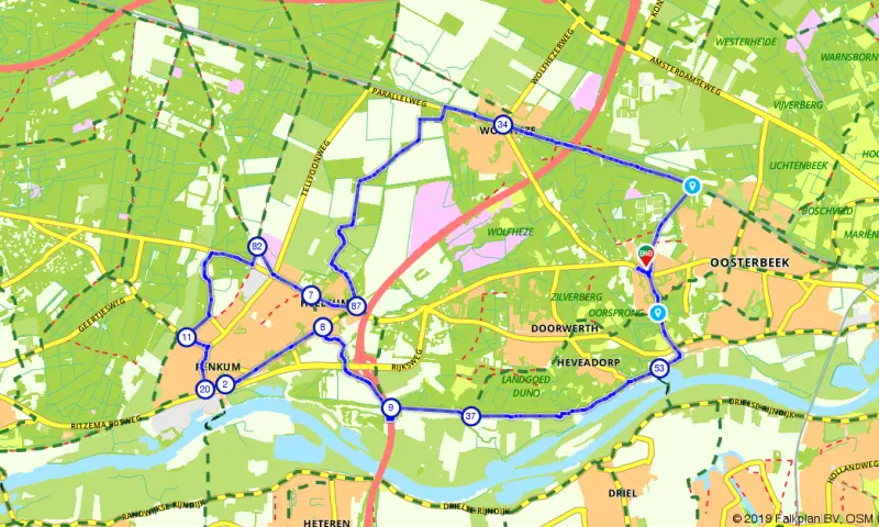 Route in Gelderland