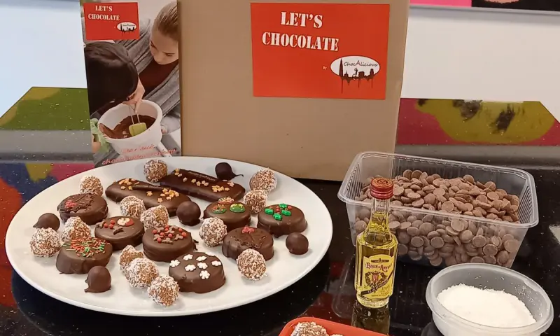 Themapakketten met chocolade