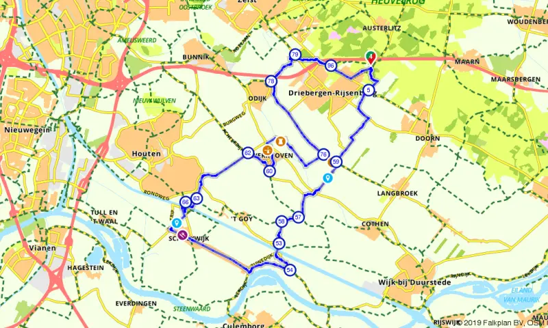 Route in Utrecht