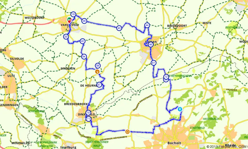 Route in Gelderland