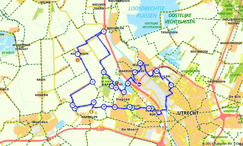 Route in Utrecht