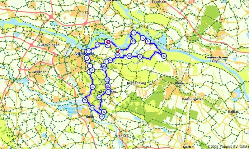 Route in Gelderland