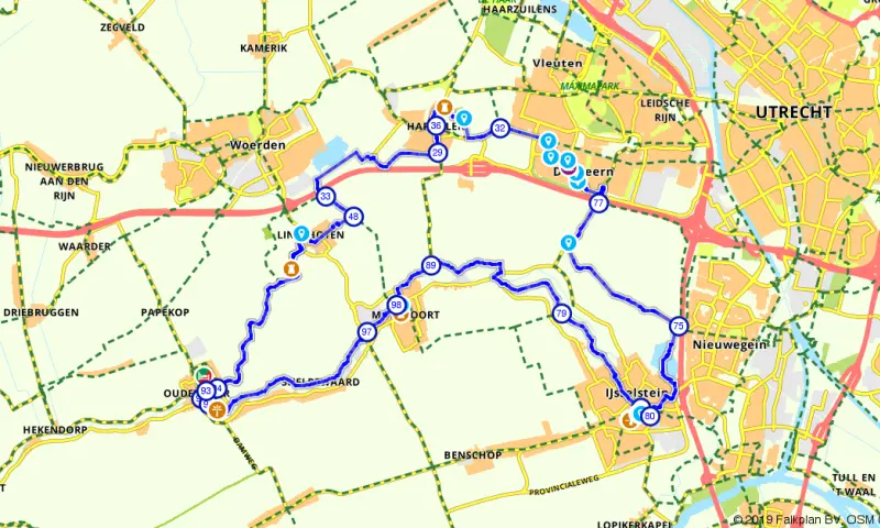 Route in Utrecht