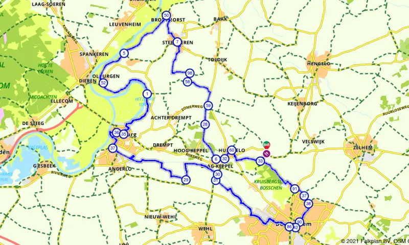 Route in Gelderland