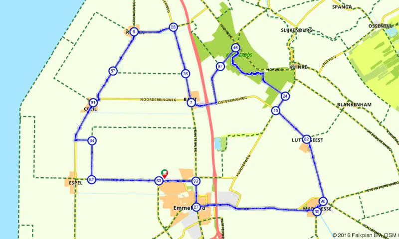 Route Emmeloord