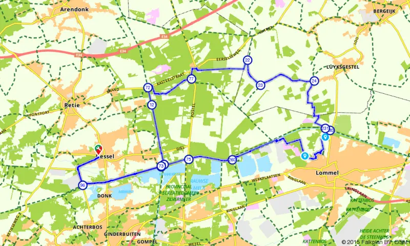 Route in het buitenland