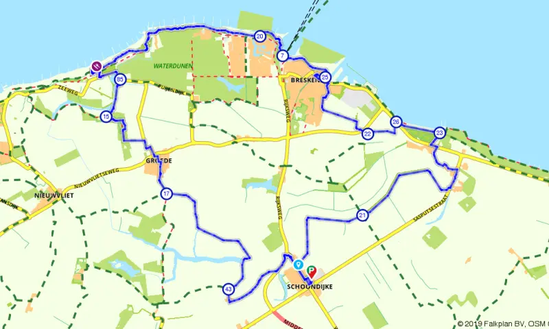 Route in Zeeland