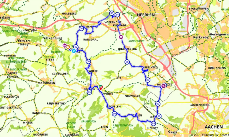 Route in Limburg