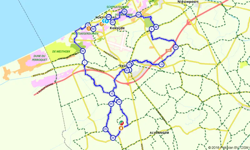 Route in het buitenland