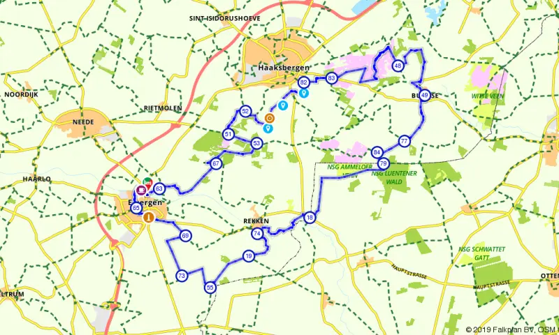 Route in Gelderland
