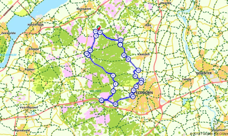 Route in Gelderland