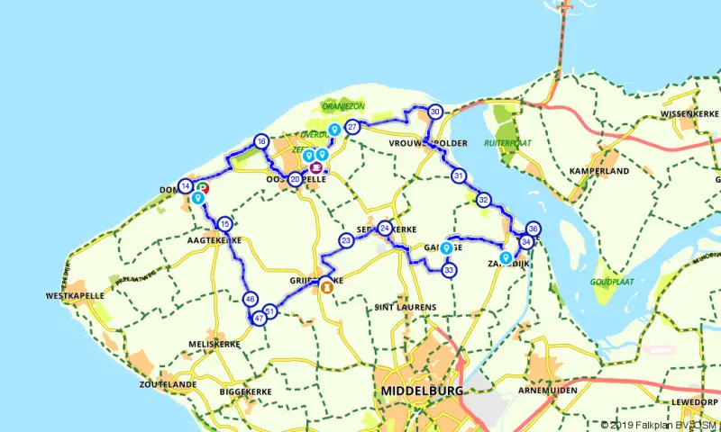 Route in Zeeland