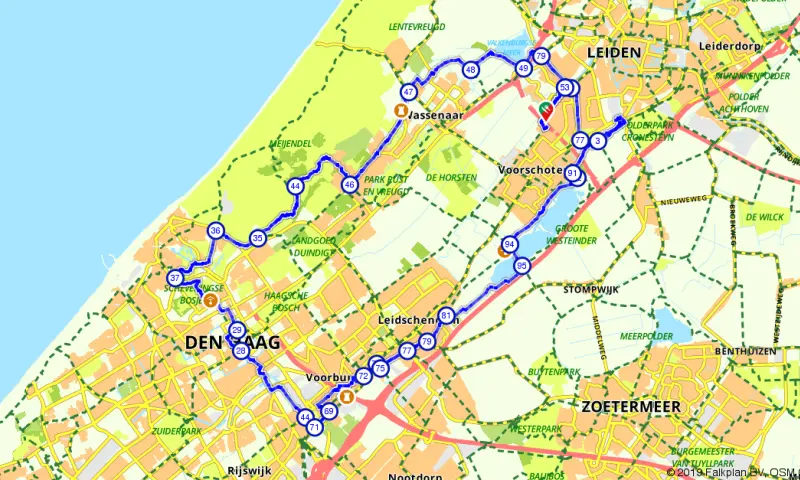 Route Zuid-Holland