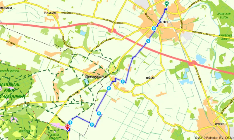 Route in het buitenland
