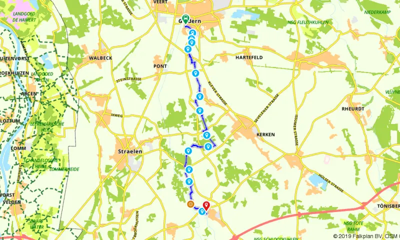 Route in het buitenland