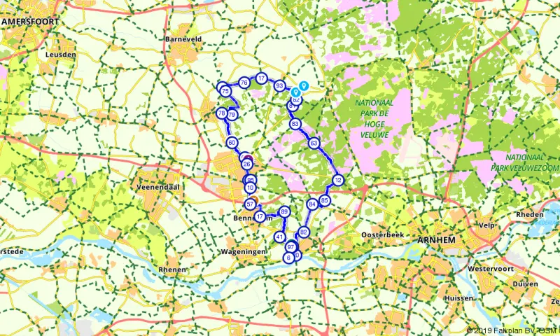 Route in Gelderland