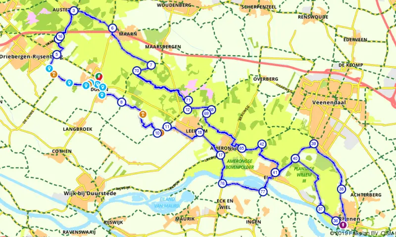 Route in Utrecht