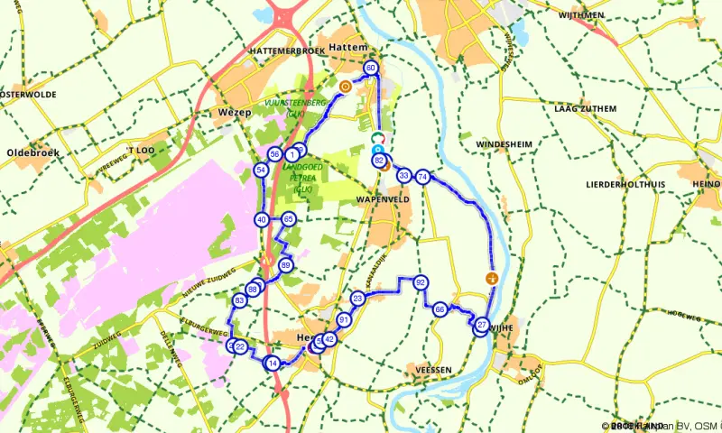 Route in Gelderland