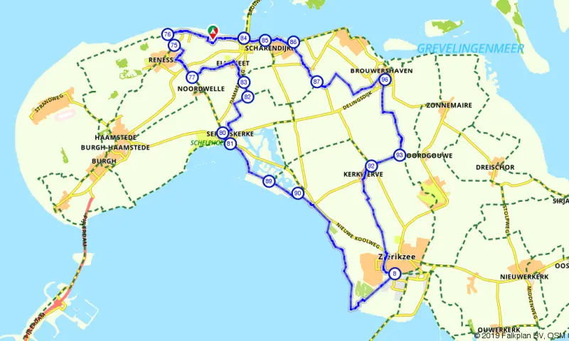 Route in Zeeland