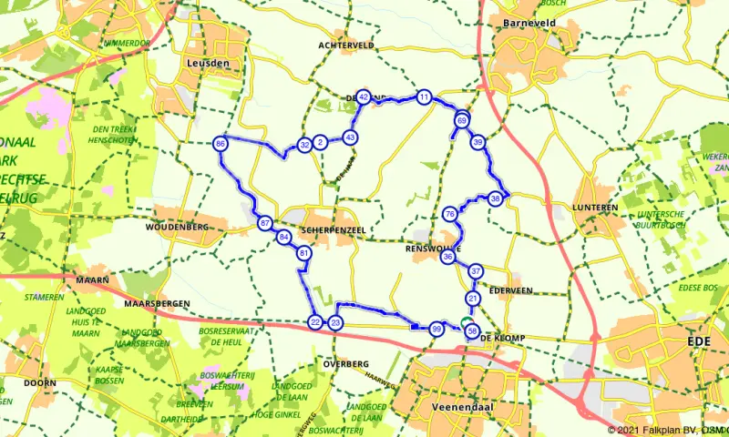 Route in Utrecht