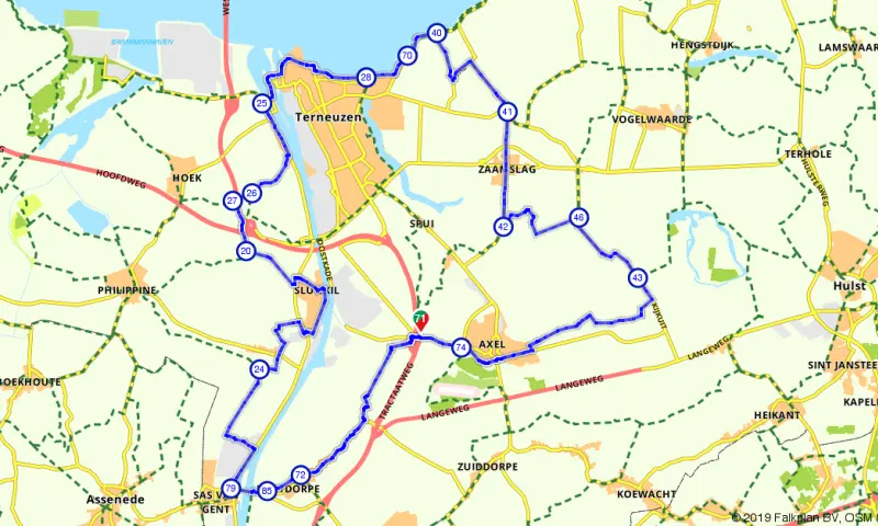 Route in Zeeland
