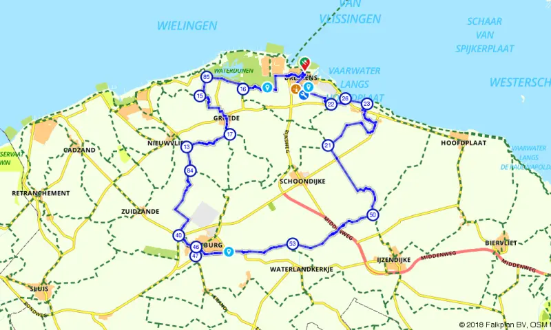 Route in Zeeland