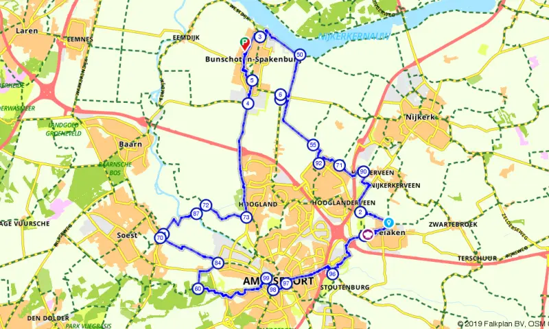 Route in Utrecht